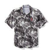 USC Trojans Men's Tommy Bahama Black SC Interlock Sport Electric Blooms Camp Shirt